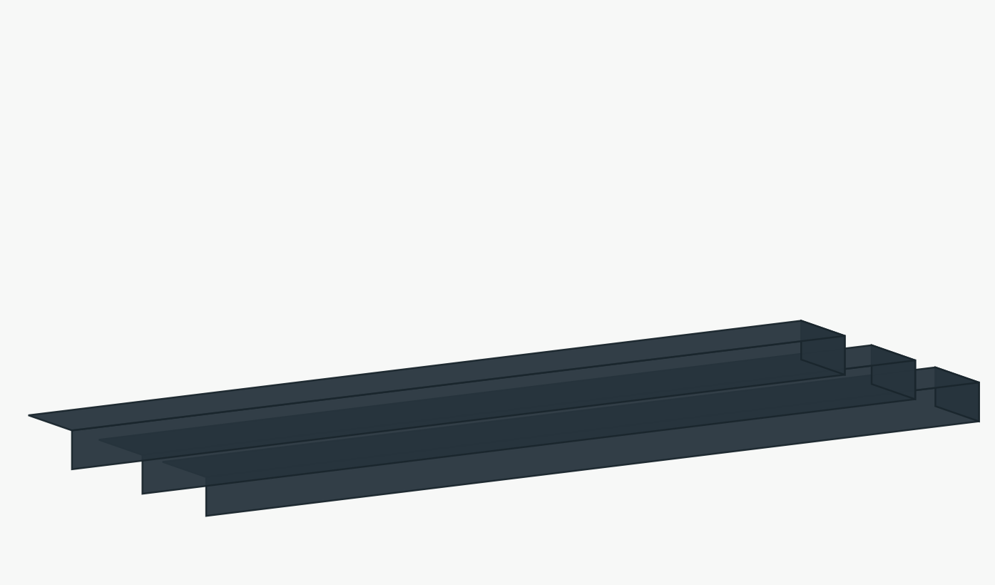 Assembly step 1: float modules laid out