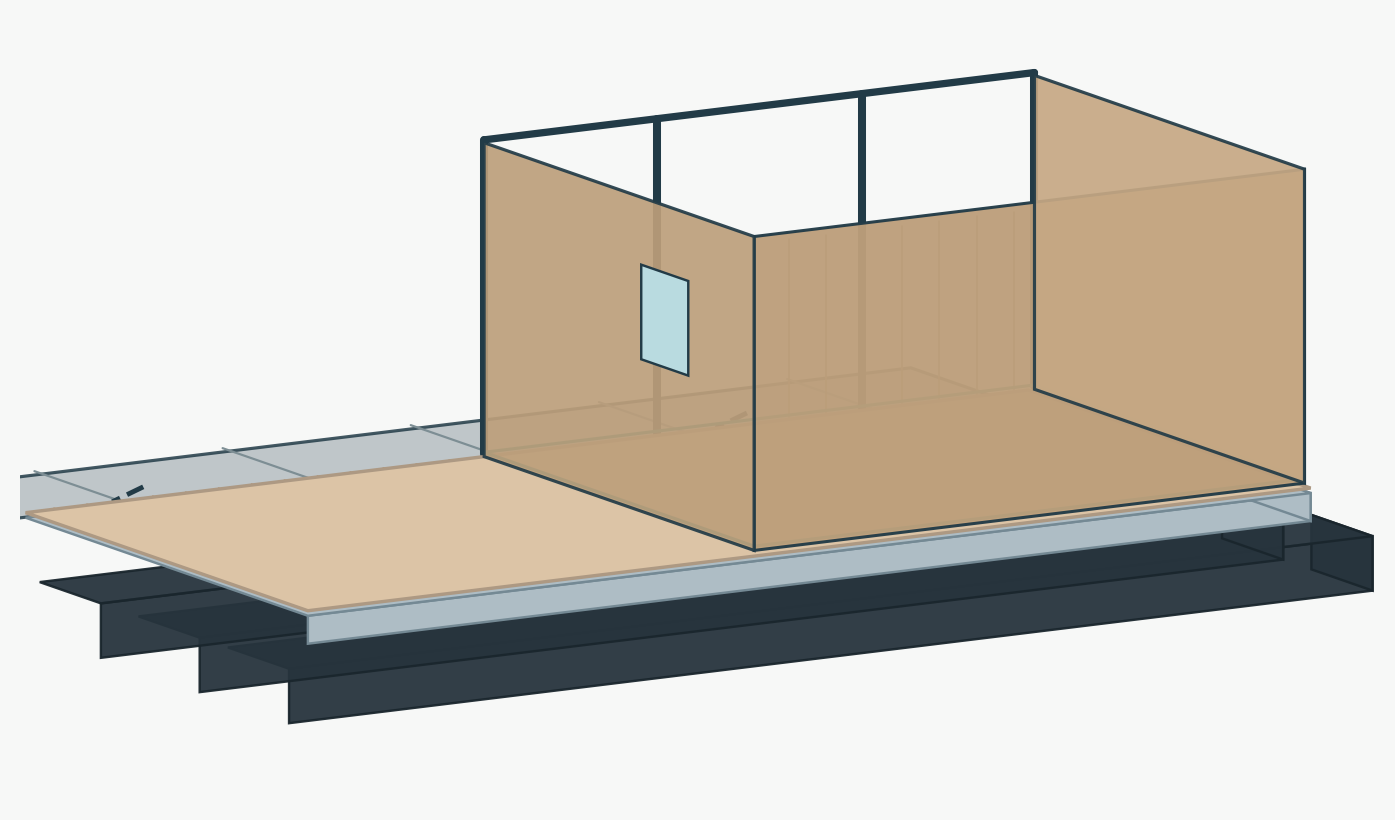 Assembly step 6: window and door frames