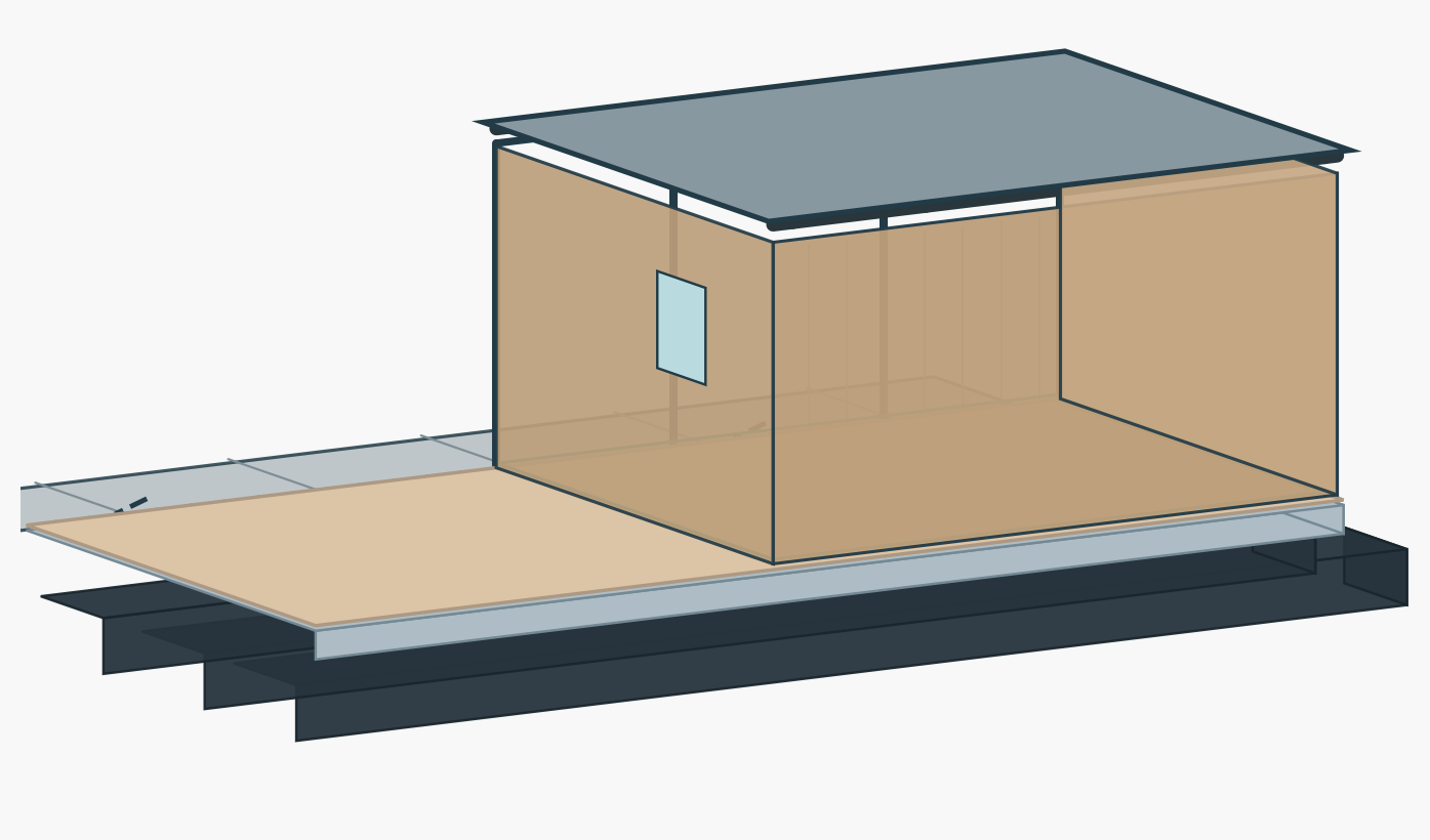 Assembly step 8: roof panels